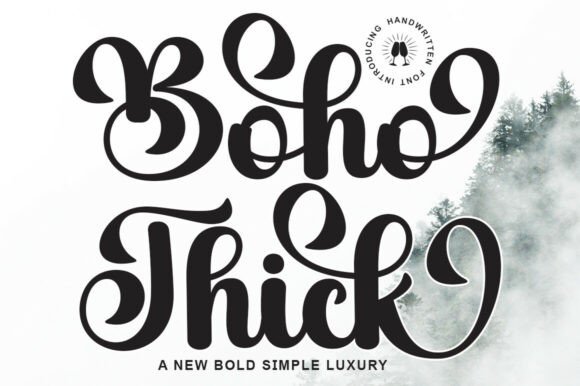 Boho Thick: A Graceful Script Font for Editorial Elegance