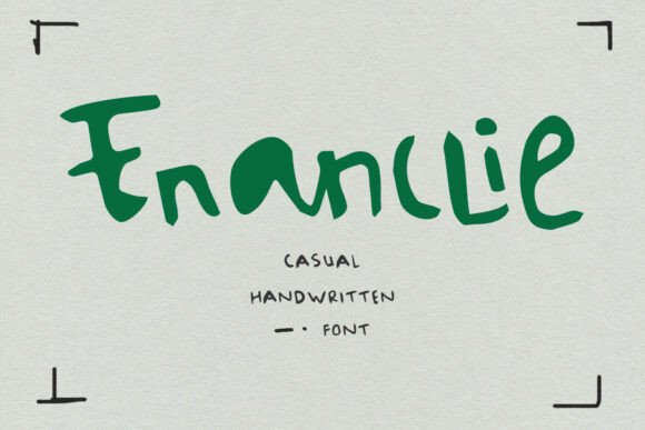 Enanclie: A Handwritten Font for Editorial Charm