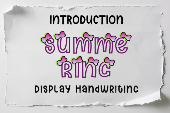 Summering: A Handwritten Font for Editorial Charm