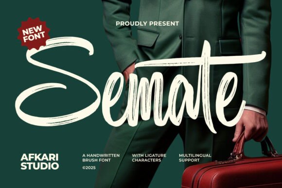 Unleash Creativity with Semate: A Handwritten Brush Font