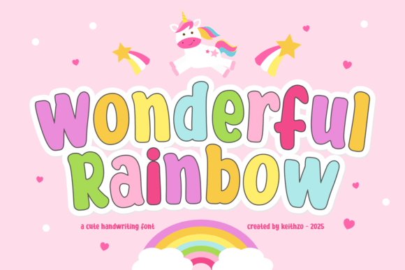 Wonderful Rainbow: A Handwritten Font for Editorial Charm